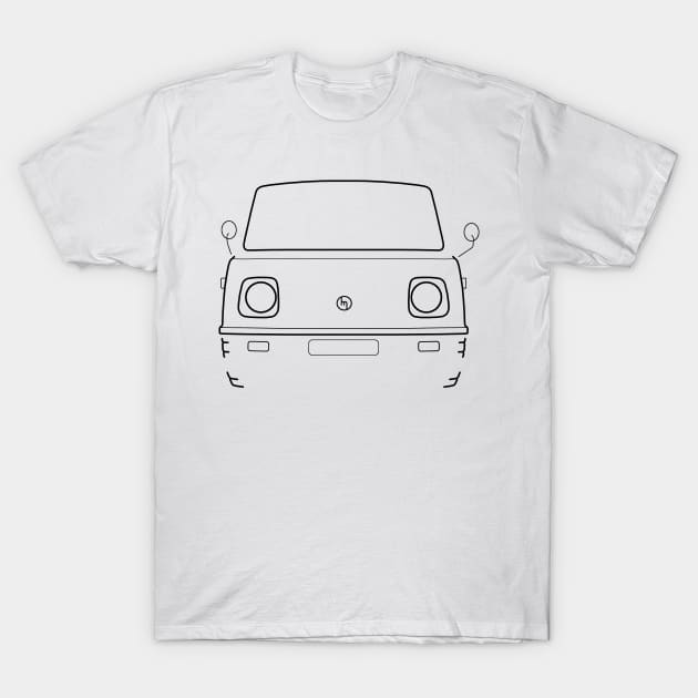 Classic first generation Bongo van black outline graphic T-Shirt by soitwouldseem